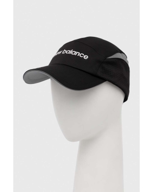 New Balance czapka z daszkiem LAH31001BK kolor czarny z nadrukiem