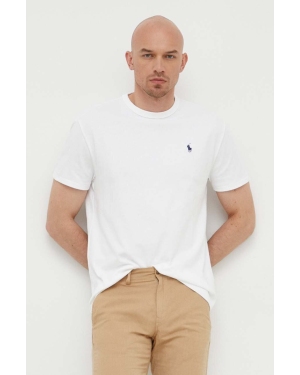 Polo Ralph Lauren t-shirt bawełniany kolor biały gładki