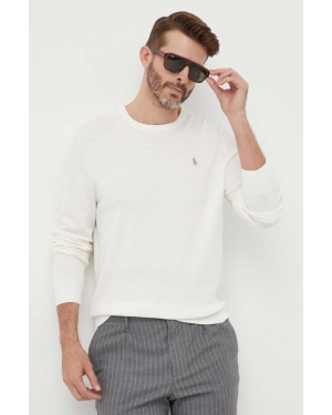 Polo Ralph Lauren sweter z domieszką kaszmiru kolor biały lekki