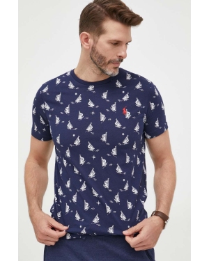 Polo Ralph Lauren t-shirt bawełniany kolor granatowy wzorzysty