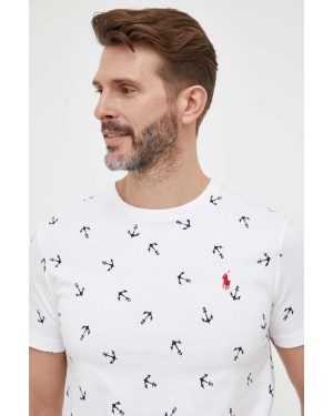 Polo Ralph Lauren t-shirt bawełniany kolor biały wzorzysty