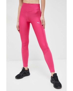Puma legginsy treningowe Fit Eversculpt damskie kolor różowy gładkie