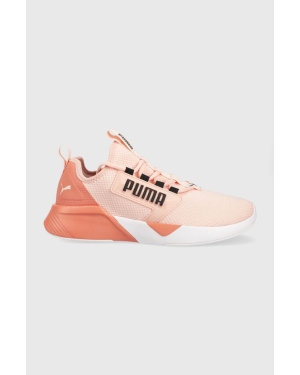 Puma buty do biegania retaliate mesh kolor różowy na płaskim obcasie