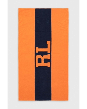 Ralph Lauren ręcznik bawełniany kolor pomarańczowy