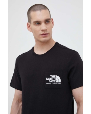 The North Face t-shirt bawełniany kolor czarny z nadrukiem