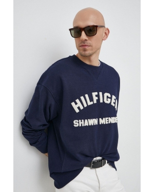 Tommy Hilfiger bluza x Shawn Mendes męska kolor granatowy z aplikacją