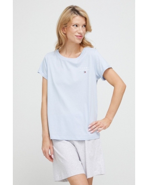 Tommy Hilfiger t-shirt lounge bawełniany kolor niebieski