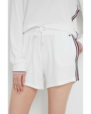 Tommy Hilfiger szorty damskie kolor biały z aplikacją high waist