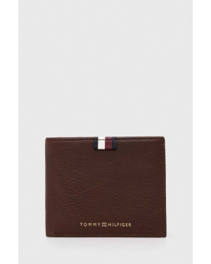 Tommy Hilfiger portfel skórzany męski kolor brązowy