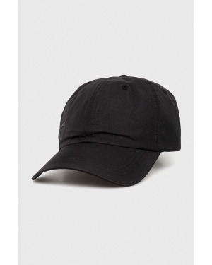 Trussardi czapka z daszkiem kolor czarny gładka