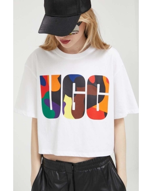 UGG t-shirt bawełniany kolor biały