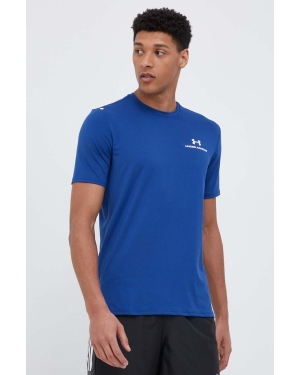 Under Armour t-shirt treningowy Rush Energy kolor niebieski gładki