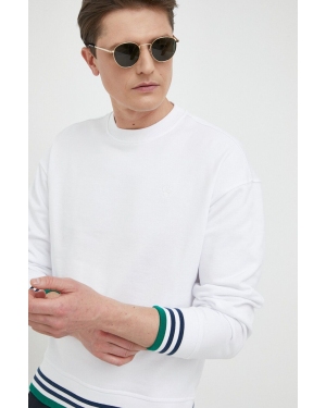 United Colors of Benetton bluza bawełniana męska kolor biały gładka