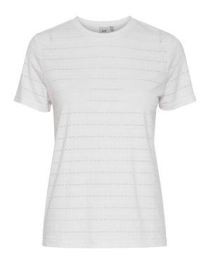 ICHI T-Shirt 20118086 Biały Regular Fit