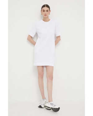 Armani Exchange sukienka kolor biały mini prosta