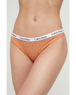 Calvin Klein Underwear brazyliany kolor brązowy z koronki
