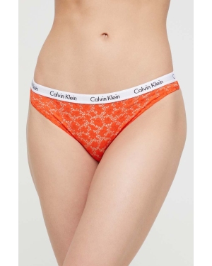 Calvin Klein Underwear brazyliany kolor pomarańczowy z koronki