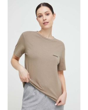 Calvin Klein Underwear t-shirt piżamowy damski kolor szary