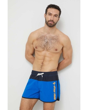 G-Star Raw szorty kąpielowe męskie kolor niebieski wzorzyste