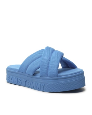 Tommy Jeans Klapki Fltrm Sandal EN0EN02116 Niebieski