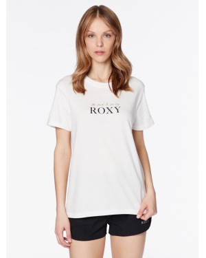 Roxy T-Shirt Noon Ocean ERJZT05490 Biały Regular Fit