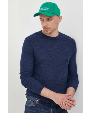 Sisley sweter męski kolor granatowy lekki