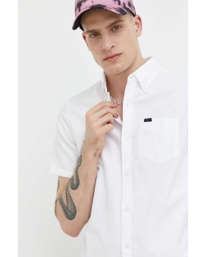 Superdry koszula bawełniana męska kolor biały regular z kołnierzykiem button-down