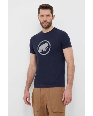 Mammut t-shirt sportowy Core Reflective kolor granatowy z nadrukiem