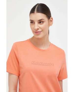 Mammut t-shirt sportowy Core Logo kolor pomarańczowy