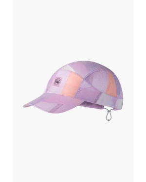 Buff czapka z daszkiem kolor fioletowy z nadrukiem