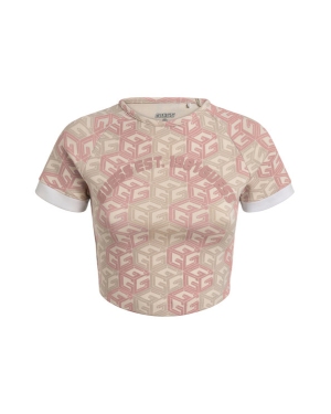 Guess T-Shirt V3GP08 KBP41 Różowy Regular Fit