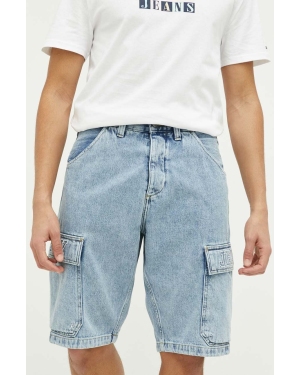 Tommy Jeans szorty jeansowe męskie kolor niebieski