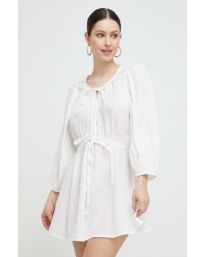 Abercrombie & Fitch sukienka plażowa kolor biały