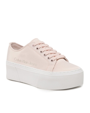 Calvin Klein Jeans Sneakersy Flatform + Cupsole Satin YW0YW00917 Różowy