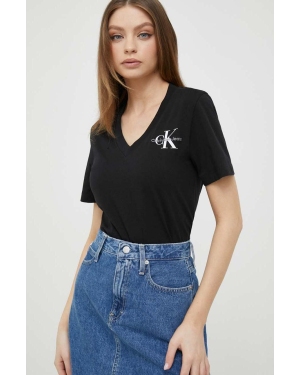 Calvin Klein Jeans t-shirt bawełniany kolor czarny
