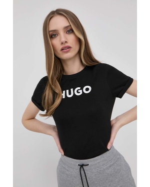 Hugo t-shirt 50473813 damski kolor czarny