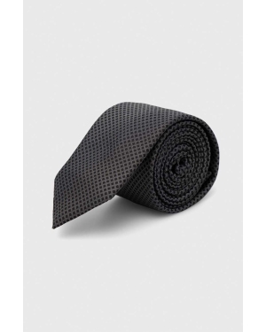 HUGO krawat jedwabny kolor czarny