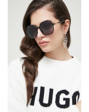 HUGO okulary przeciwsłoneczne damskie kolor czarny
