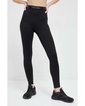 Calvin Klein Performance legginsy treningowe CK Athletic kolor czarny gładkie