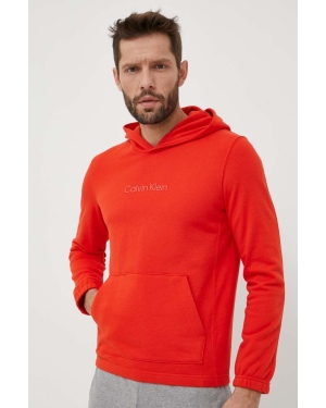 Calvin Klein Performance bluza dresowa Essentials kolor pomarańczowy z kapturem gładka