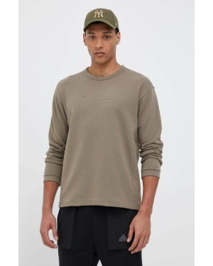 Calvin Klein Performance bluza treningowa Essentials kolor brązowy z nadrukiem