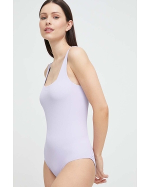 Casall jednoczęściowy strój kąpielowy kolor fioletowy miękka miseczka