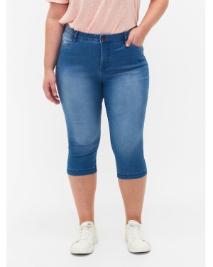 Zizzi Szorty jeansowe O10305H Niebieski Slim Fit