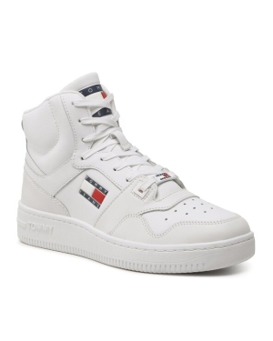 Tommy Jeans Sneakersy Mid Cut Basket EM0EM01164 Biały