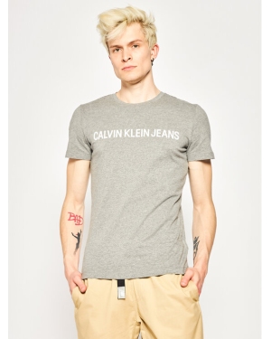 Calvin Klein Jeans T-Shirt Core Institutional Logo J30J307855 Szary Regular Fit