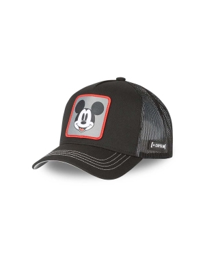 Capslab czapka z daszkiem DISNEY kolor czarny z aplikacją