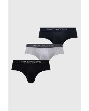 Emporio Armani Underwear slipy bawełniane 3-pack kolor granatowy