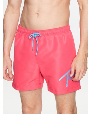 Tommy Jeans Szorty plażowe UM0UM02862 Różowy Slim Fit