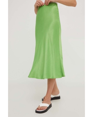Answear Lab spódnica X kolekcja limitowana BE SHERO kolor zielony midi prosta