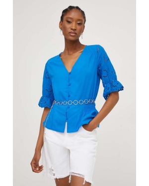 Answear Lab koszula bawełniana damska kolor niebieski